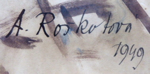 ANNA ROŠKOTOVÁ ( 1883 - 1967 ) - KRAJINA SE STROMY A ÚDOLÍM