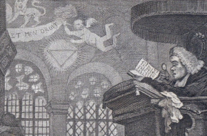 WILLIAM HOGARTH ( 1697 - 1764 ) - SPÍCÍ KONGREGACE, SHROMÁŽDĚNÍ