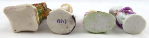 ČTYŘI PORCELÁNOVÉ MALÉ SOŠKY - MINIATURY