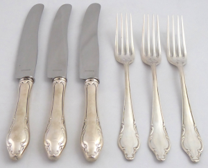 TŘI STŘÍBRNÉ PŘÍBORY - JULIUS A RICHARD EISPERT, BRESLAU A SCHWÄBISCH GMÜND