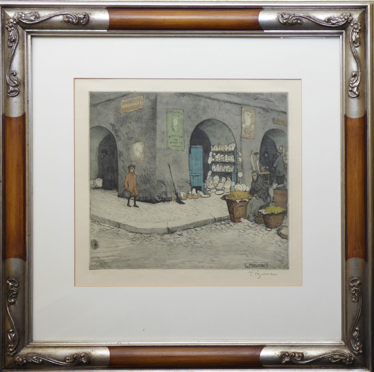 FRANTIŠEK TAVÍK ŠIMON ( 1877 - 1942 ) - PODLOUBÍ NA UHELNÉM TRHU