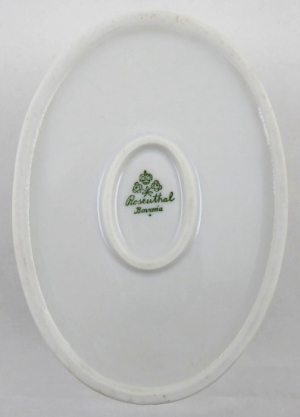 OVÁLNÁ VYŠŠÍ DÓZA S KVĚTY - ROSENTHAL