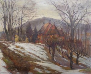 ANTONÍN J. BOBEK BOURA ( NAR. 1904 ) - ANGLIKÁNSKÝ KOSTEL V MARIÁNSKÝCH LÁZNÍCH