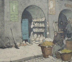 FRANTIŠEK TAVÍK ŠIMON ( 1877 - 1942 ) - PODLOUBÍ NA UHELNÉM TRHU
