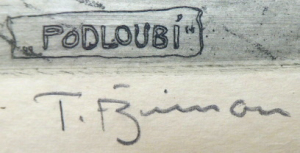 FRANTIŠEK TAVÍK ŠIMON ( 1877 - 1942 ) - PODLOUBÍ NA UHELNÉM TRHU