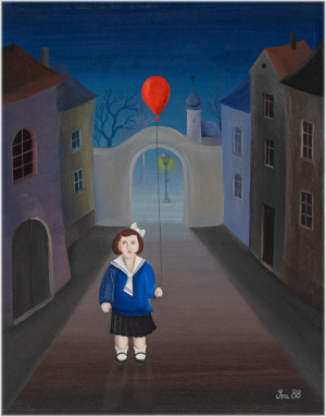 Iva Hüttnerová - Děvčátko s červeným balónkem