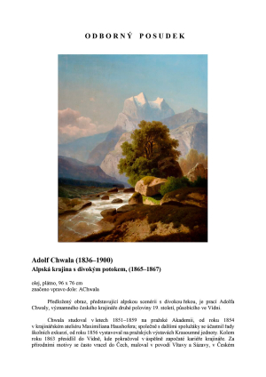 Chwala Adolf | Alpská krajina s divokým potokem (velký formát)