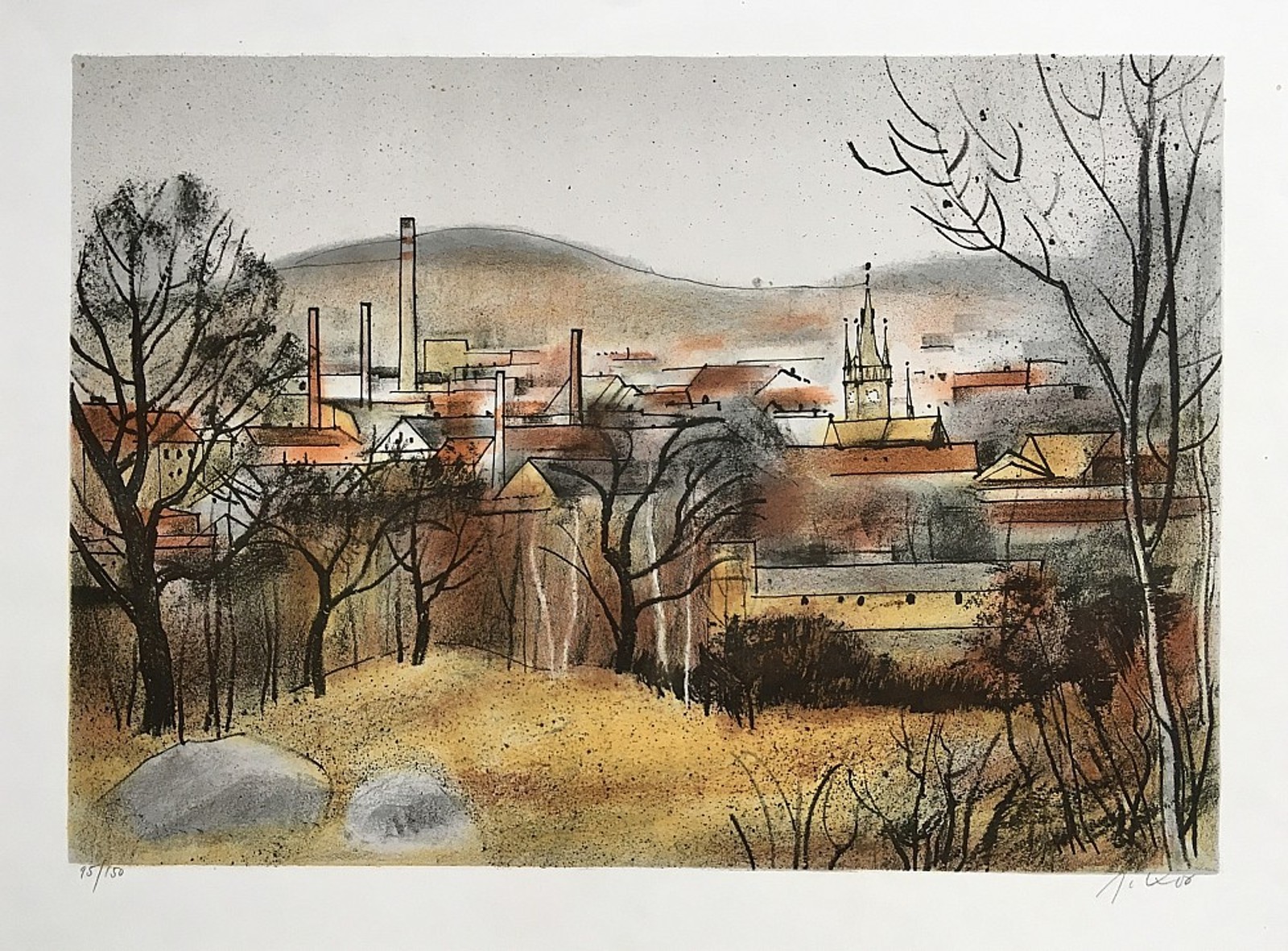 Josef Kos - Pohled na město
