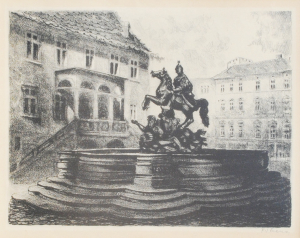 F. J.  Kraus - Výjev s kašnou
