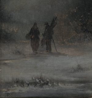 Cesta v zimní krajině, August Friedrich Piepenhagen