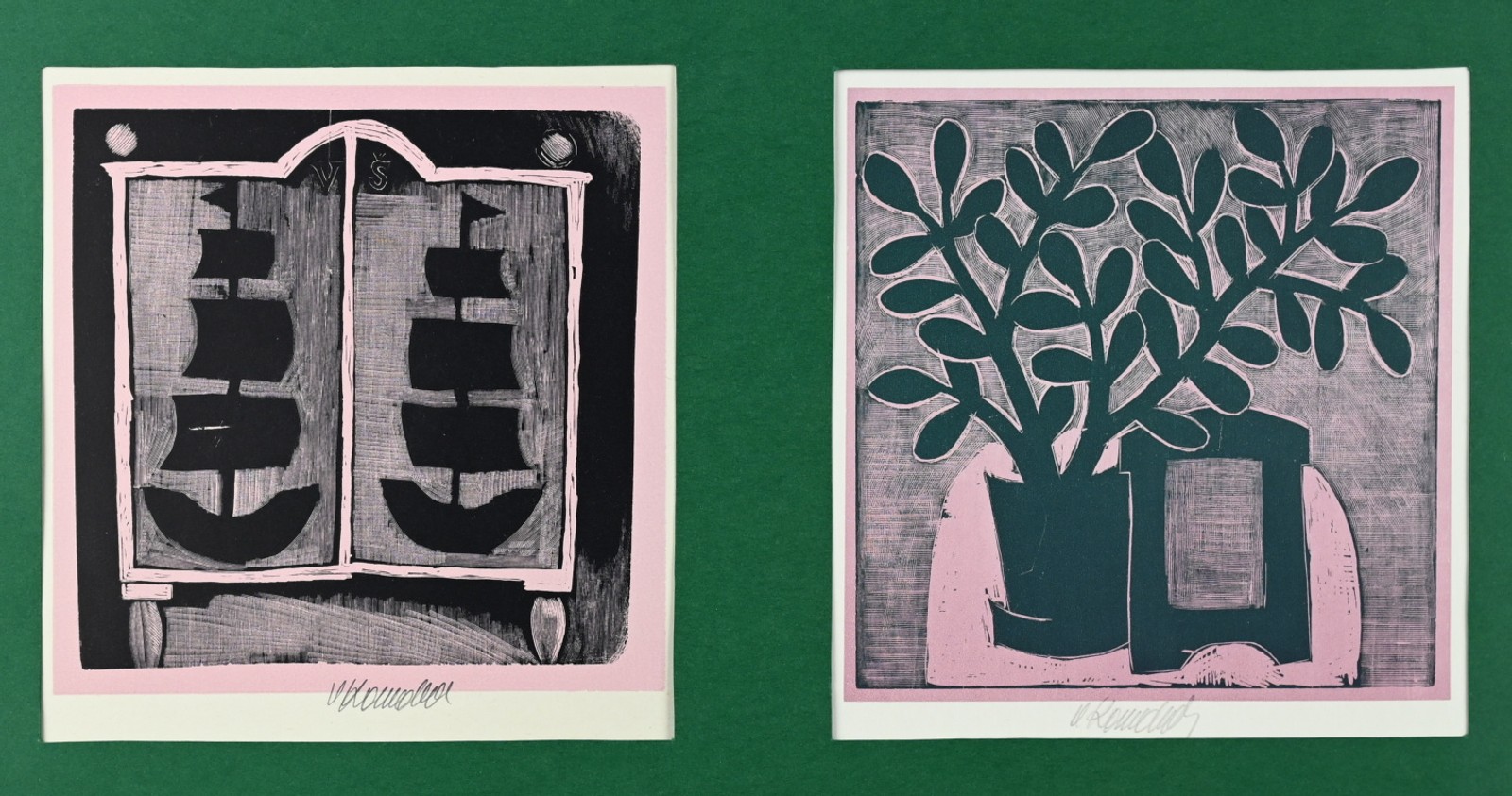 Komárek Vladimír (1928 – 2002), 2x grafika - 24. eAukce umění a ...