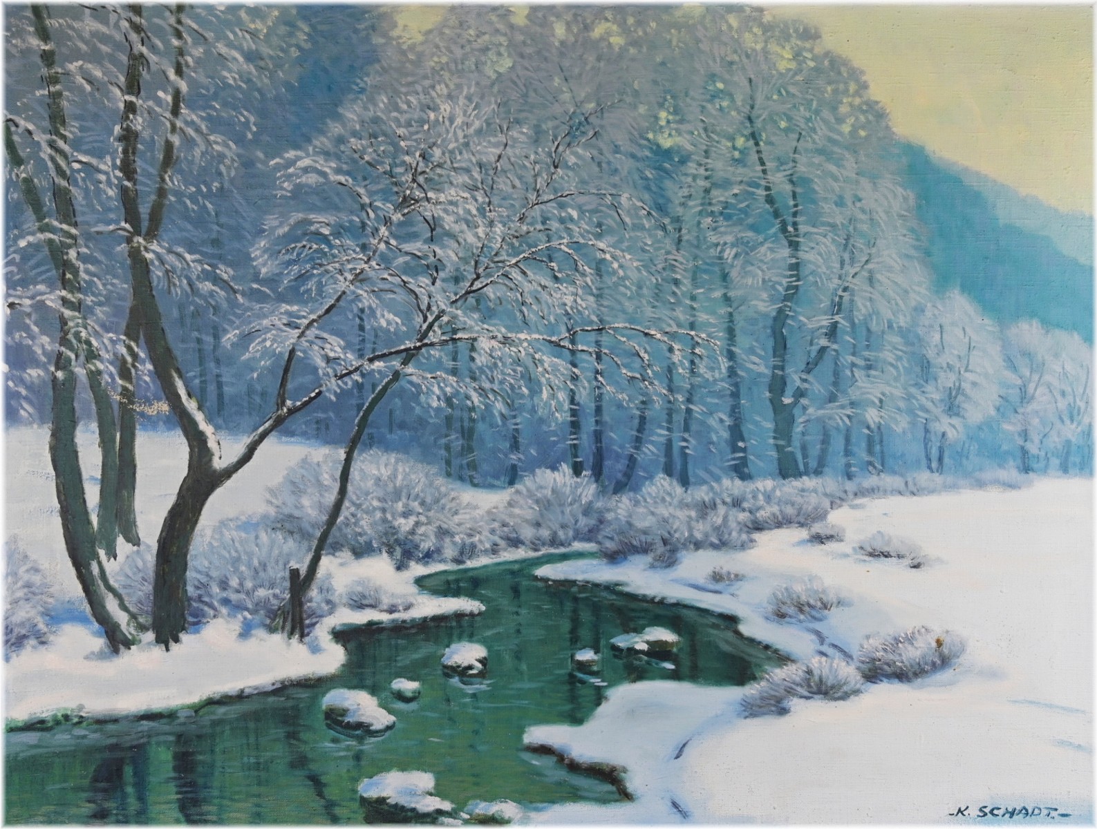 Schadt Karel (1888 – 1955), Zima u řeky