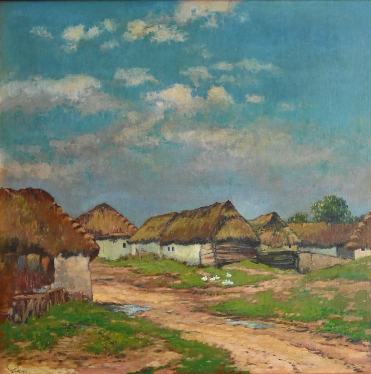 Soukup Josef (1890 – 1970), Na návsi po dešti
