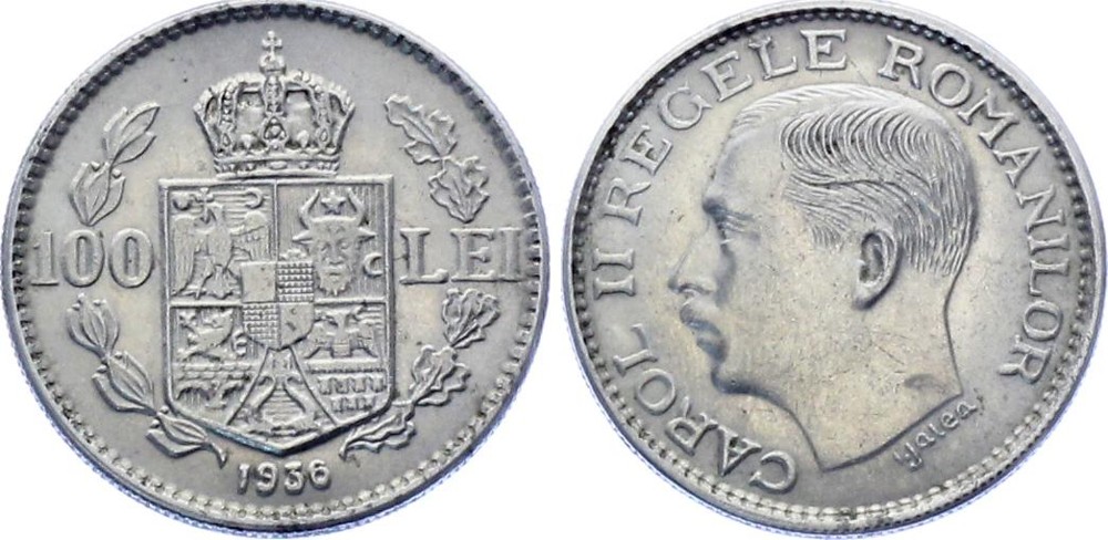 Romania 100 Lei 1936 KM# 54 Carol II AUNC