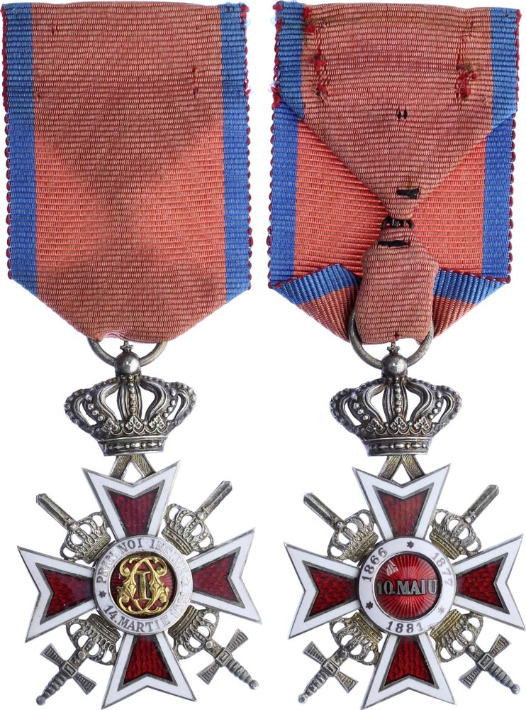 Romania - Romanian Order of the Crown 5th class with Swords
