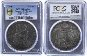 Italian States Papal States Piastra 1675