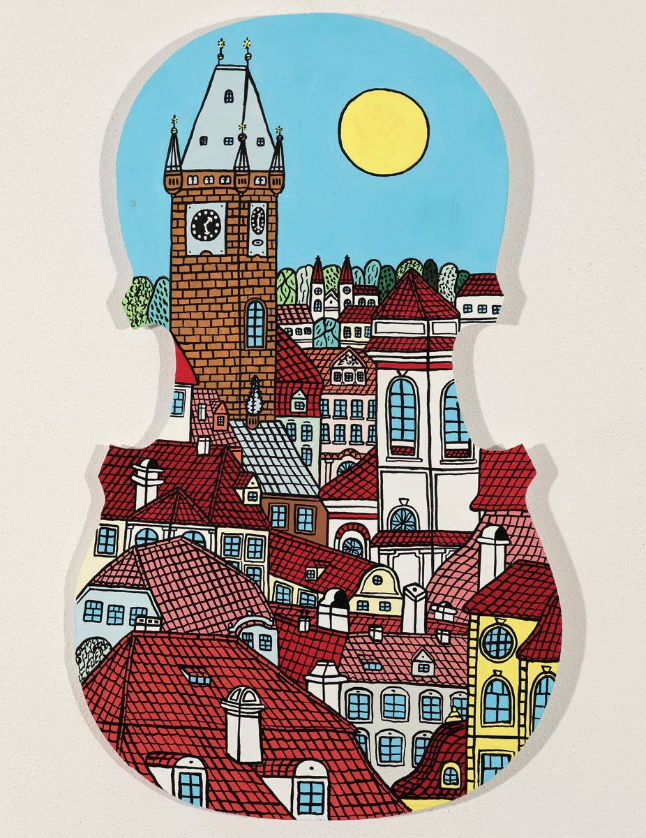 František Ringo Čech - Pražská veduta
