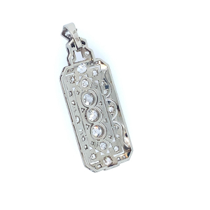 Přívěs s diamanty | Art deco | Platina