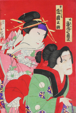Toyohara Kunichika - Dvě gejši