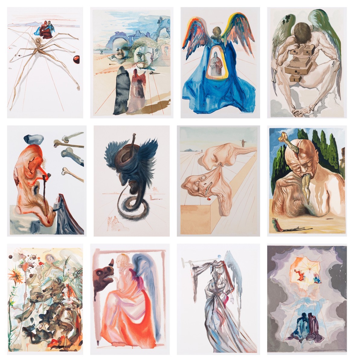 Salvador Dalí - Ilustrace k Danteho Božské komedii