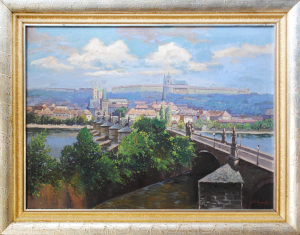Antonín Augusta - Pohled na Karlův most