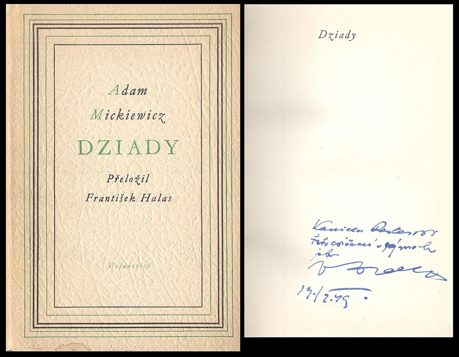 František Halas - A. Mickiewicz: Dziady