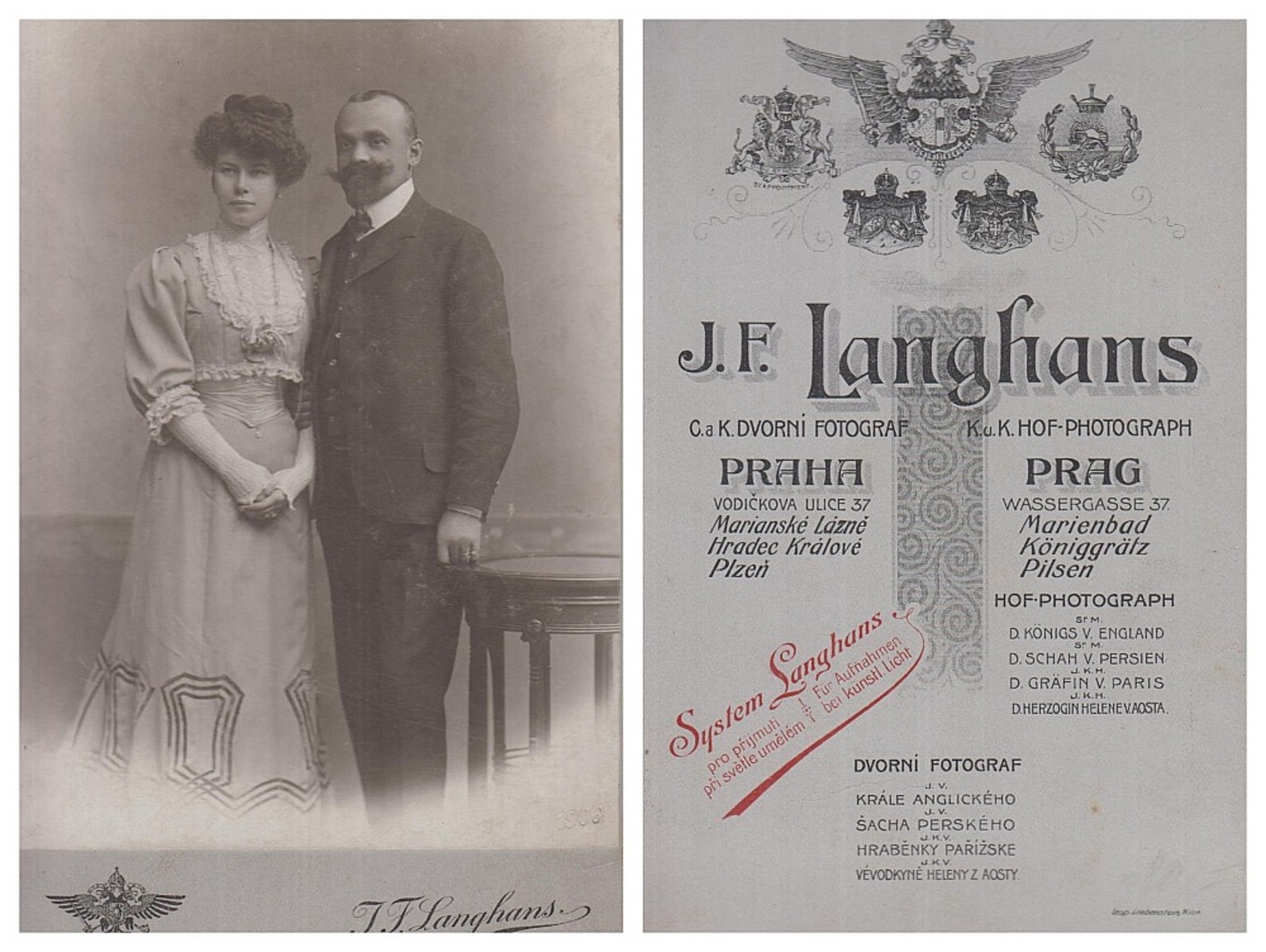Jan Nepomuk Langhans - Kabinetní fotografie