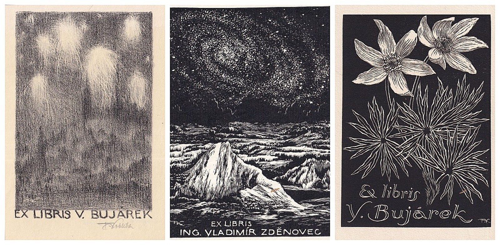 František Kobliha - Konvolut 3 exlibris