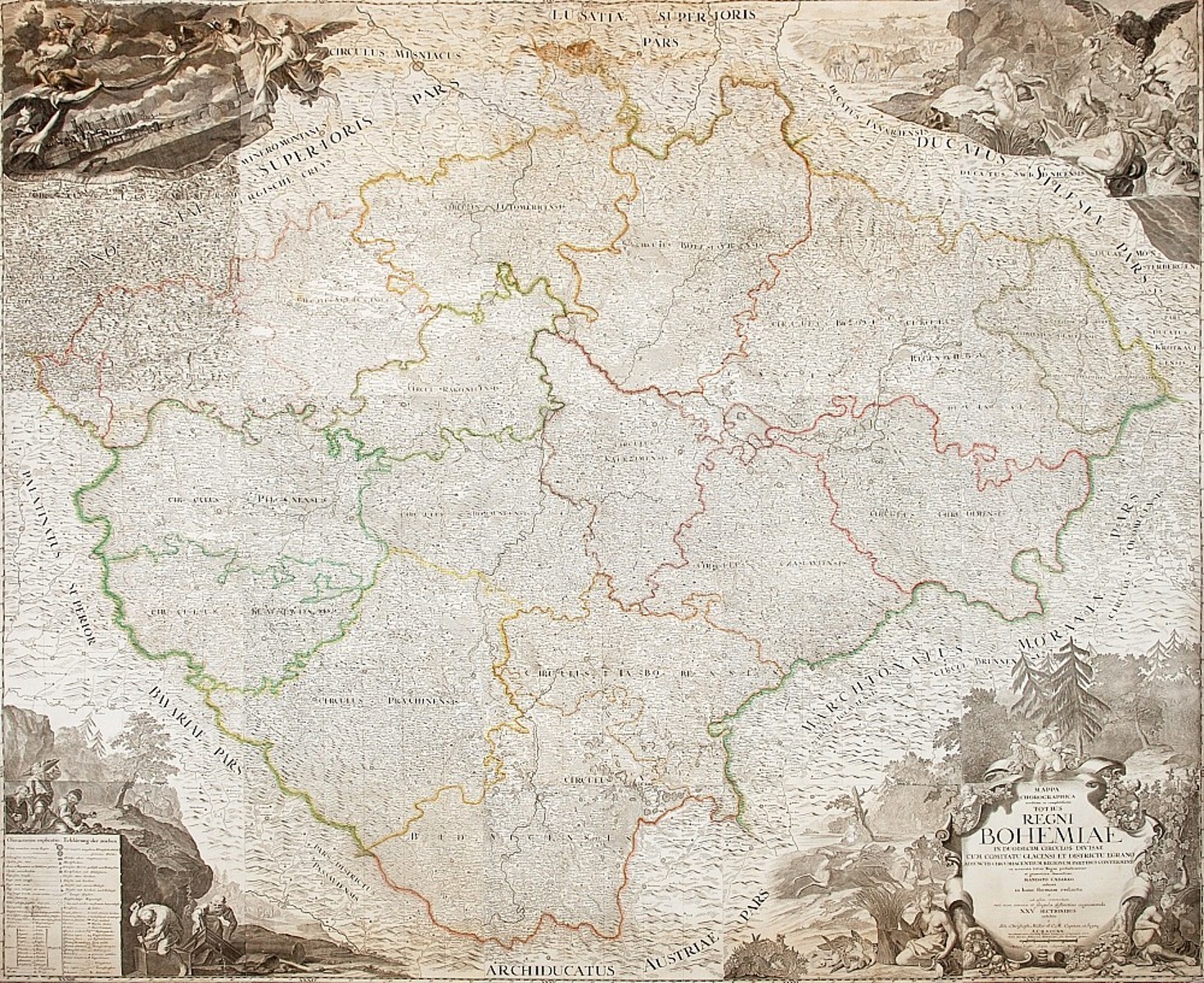 Jan C. (Kryštof) Müller - Mapa Čech - střední