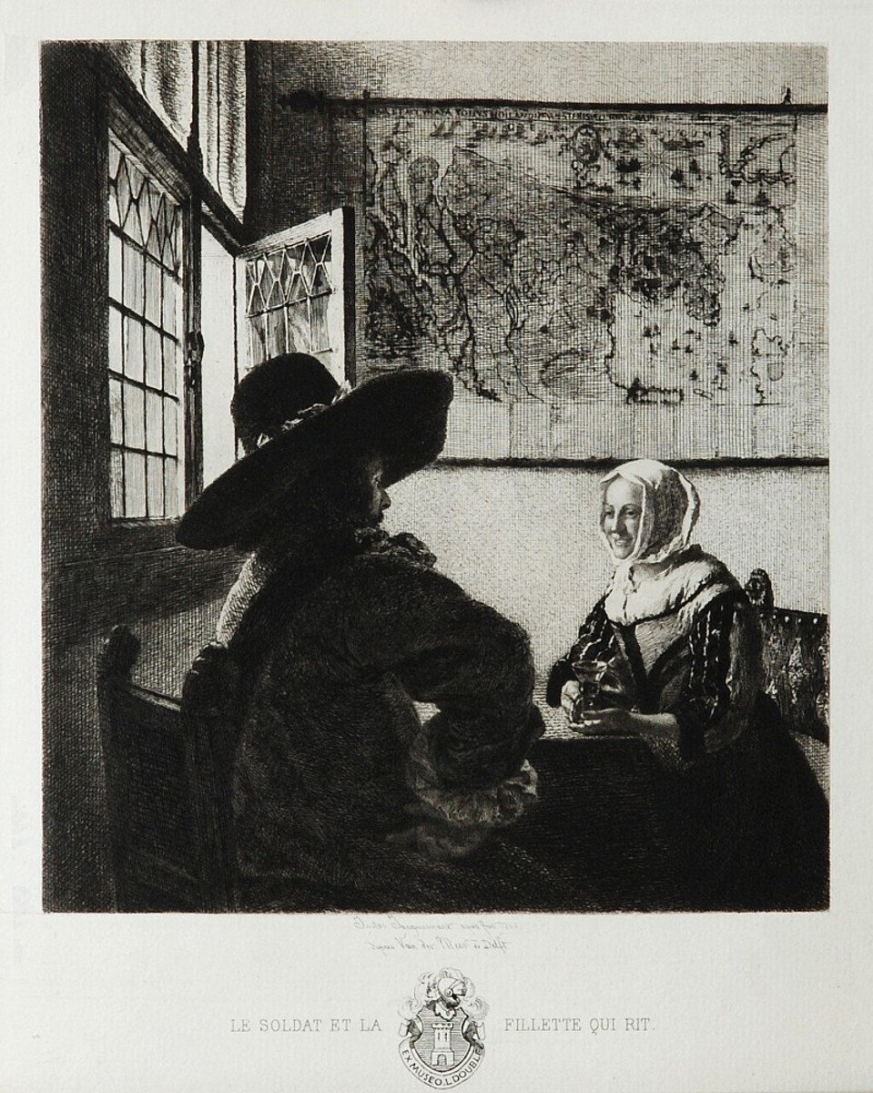 Jules Ferdinand Jacquemart - Le soldat et la fillette qui rit