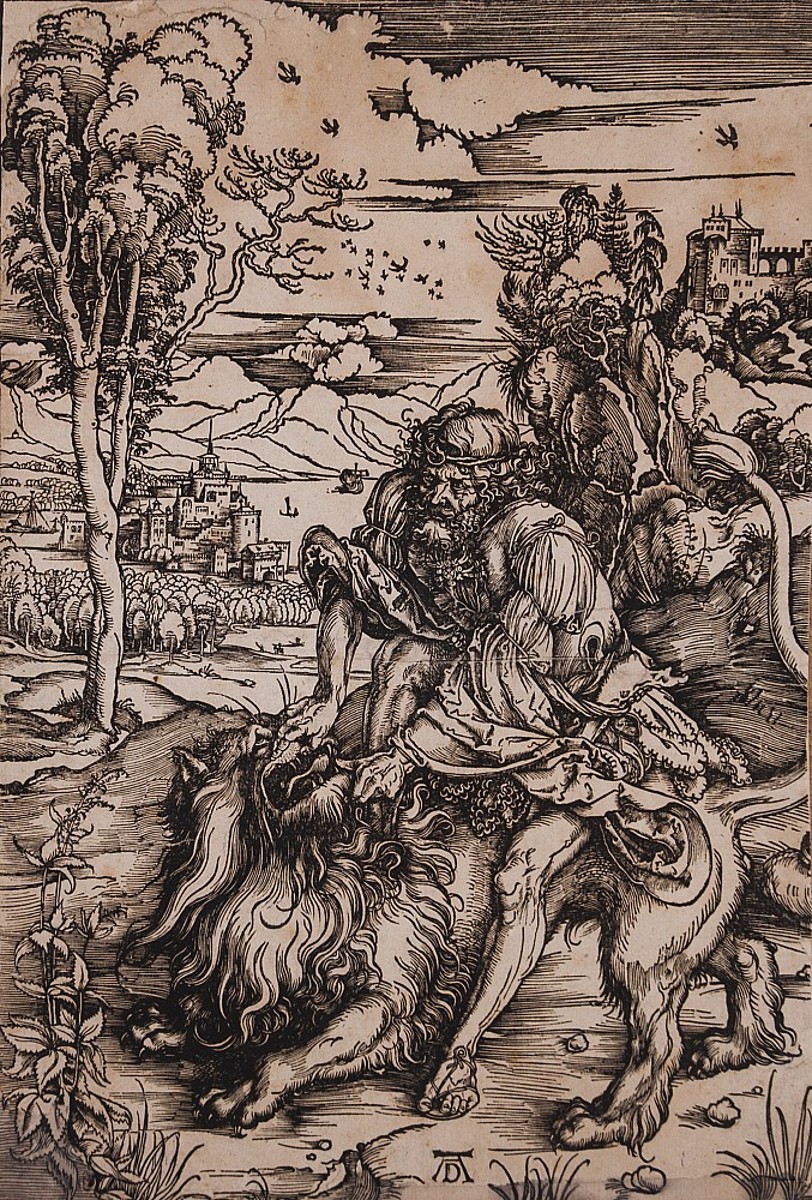 Albrecht Dürer - Samson bojuje se lvem