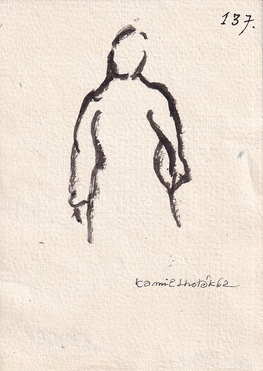 Kamil Lhoták - Postava Aničky zezadu