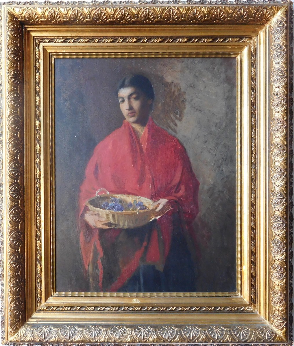 Žena s ošatkou vína - Leopold Carl Müller ( 1834 - 1892 ) 