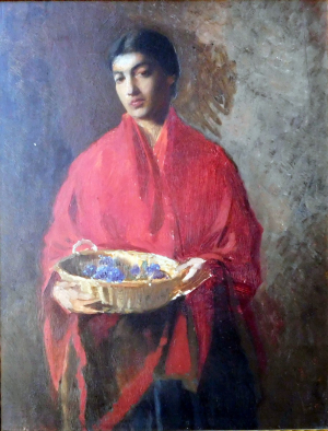 Žena s ošatkou vína - Leopold Carl Müller ( 1834 - 1892 ) 