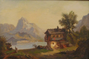 U jezera - Alois Bubák ( 1824 - 1870 )