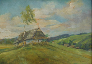 Chalupa s břízou - Ludmila K. Zelenková ( 1908 - ? )