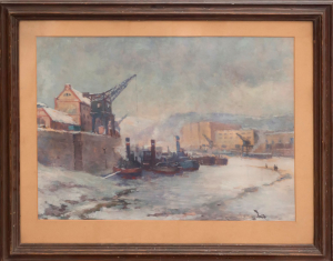 Baumbruck Jaroslav (1921-1960) - "Holešovický přístav v Praze" 