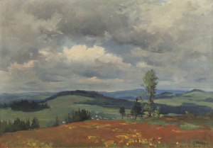 Josef Bureš (1889–⁠1969) Na Lhoteckém kopci, pohled k Hlinsku