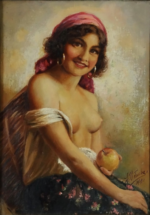 František Votruba (1880-1953) – Poloakt cikánky