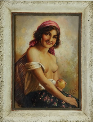 František Votruba (1880-1953) – Poloakt cikánky