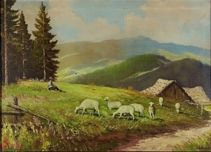 A. Hajduček (1911-1971) – Ovce na pastvě