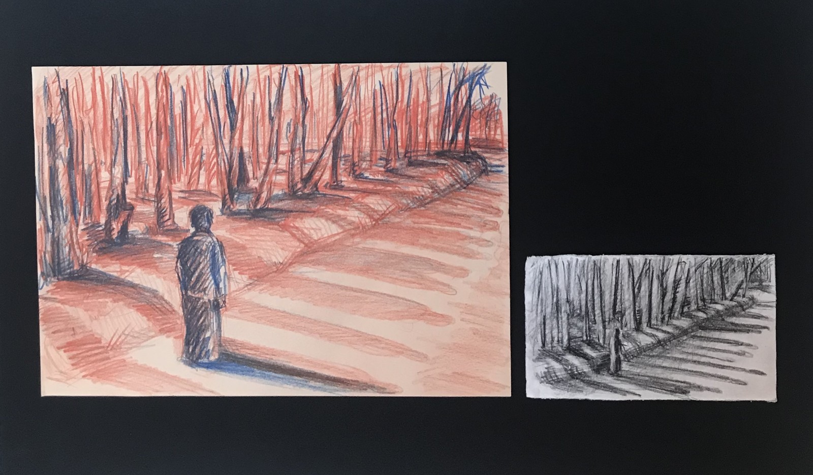 ALEKSANDRA MOISEENKO – Skicy ke kresbám Zánět paměti / Sketches to the drawings Inflammation of Memory