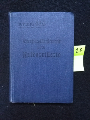 Exergier-Reglement fir die feldartillerie