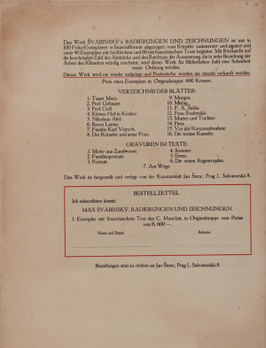 Švabinský Max | Eaux - Fortes et dessins (Osm leptů a kresby)