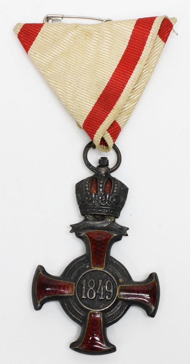Stříbrný Záslužný kříž s korunkou Viribus Unitis, 1849.