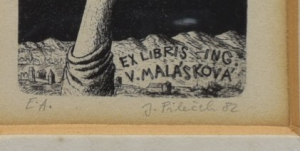 PILEČEK Jindřich (1944-2002) Ex libris ing. Malásková.